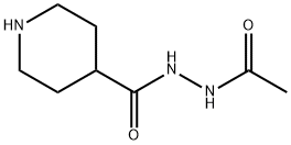 4-Piperidinecarboxylic  acid,  2-acetylhydrazide 结构式