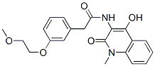 Benzeneacetamide,  N-(1,2-dihydro-4-hydroxy-1-methyl-2-oxo-3-quinolinyl)-3-(2-methoxyethoxy)- 结构式