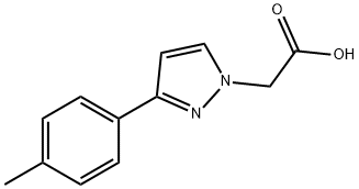 [3-(4-Methylphenyl)-1H-pyrazol-1-yl]acetic acid 结构式