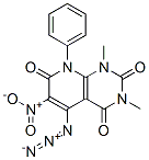 Pyrido[2,3-d]pyrimidine-2,4,7(1H,3H,8H)-trione,  5-azido-1,3-dimethyl-6-nitro-8-phenyl- 结构式