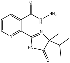 2-(4-异丙基-5-氧代-4-甲基-1H-咪唑基-2-基)烟酰肼 结构式