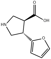 (3S,4S)-4-(呋喃-2-基)吡咯烷-3-羧酸 结构式