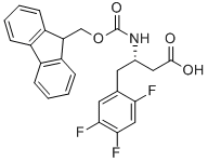 (S)-3-(FMOC-氨基)-4-(2,4,5-三氟苯基)丁酸 结构式