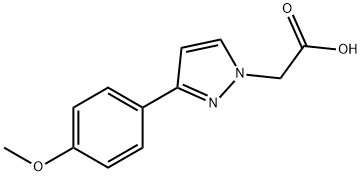 2-(3-(4-甲氧基苯基)-1H-吡唑-1-基)乙酸 结构式