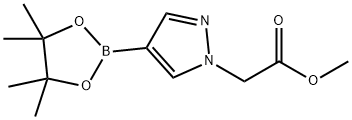 1-(甲氧羰基甲基)-1H-吡唑-4-硼酸频那醇酯 结构式
