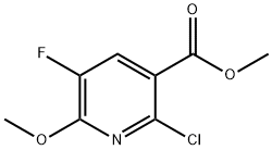 2-氯-5-氟-6-甲氧基尼古丁酸甲酯 结构式