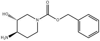 (3R,4R)-4-氨基-3-羟基哌啶-1-羧酸苄酯 结构式