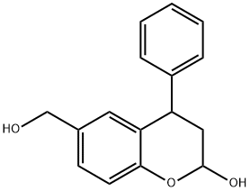6-(羟基甲基)-4-苯基苯并二氢吡喃-2-醇 结构式