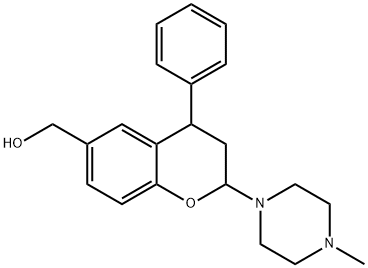 (2-(4-甲基哌嗪-1-基)-4-苯基苯并二氢吡喃-6-基)甲醇 结构式
