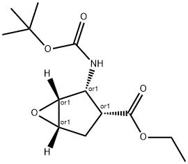 ALL-CIS-2-TERT-BUTOXYCARBONYLAMINO-6-OXA-BICYCLO[3.1.0]HEXANE-3-CARBOXYLIC ACID ETHYL ESTER 结构式