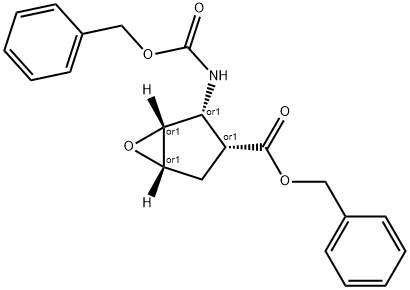 BENZYL (1R*,2R*,3R*,5S*)-2-(BENZYLOXYCARBONYLAMINO)-6-OXA-BICYCLO[3.1.0]HEXANE-3-CARBOXYLATE 结构式