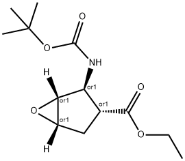 ETHYL (1S*,2R*,3S*,5R*)-2-(TERT-BUTOXYCARBONYLAMINO)-6-OXA-BICYCLO[3.1.0]HEXANE-3-CARBOXYLATE 结构式