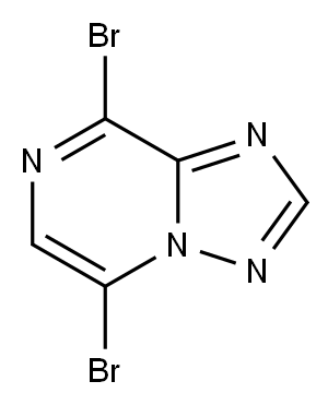 5,8-DIBROMO-[1,2,4]TRIAZOLO[1,5-A]PYRAZINE 结构式