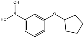 (3-(环戊氧基)苯基)硼酸 结构式