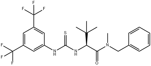 S-2-[[3,5-双(三氟甲基)苯基]硫脲基]-N-苄基-N,3,3-三甲基丁酰胺 结构式