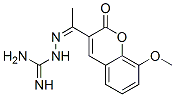 Hydrazinecarboximidamide,  2-[1-(8-methoxy-2-oxo-2H-1-benzopyran-3-yl)ethylidene]- 结构式