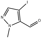 4-碘-1-甲基-1H-吡唑-5-甲醛 结构式