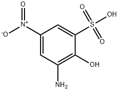 2-氨基-4-硝基苯酚-6-磺酸 结构式