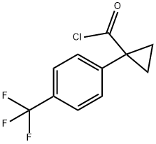 1-[4-(Trifluoromethyl)phenyl]cyclopropane-carbonyl  chloride 结构式