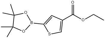 ethyl 5-(tetraMethyl-1,3,2-dioxaborolan-2-yl)thiophene-3-carboxylate 结构式