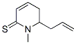 2(1H)-Pyridinethione,  5,6-dihydro-1-methyl-6-(2-propen-1-yl)- 结构式