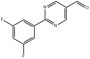 2-(3,5-Difluorophenyl)pyrimidine-5-carbaldehyde 结构式