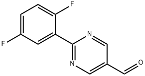 2-(2,5-Difluorophenyl)pyrimidine-5-carbaldehyde 结构式