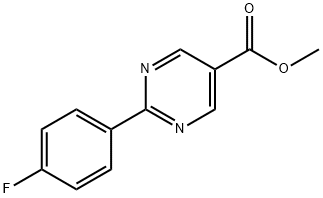 2-(4-Fluorophenyl)pyrimidine-5-carboxylic acid methyl ester 结构式