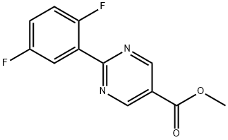 2-(2,5-Diluorophenyl)pyrimidine-5-carboxylic acid methyl ester 结构式