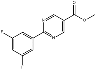 2-(3,5-Diluorophenyl)pyrimidine-5-carboxylic acid methyl ester 结构式