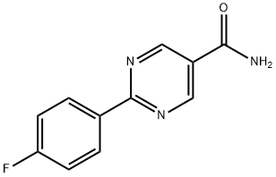 2-(4-Fluoro-phenyl)-pyrimidine-5-carboxylic acid amide 结构式
