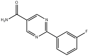 2-(3-Fluoro-phenyl)-pyrimidine-5-carboxylic acid amide 结构式