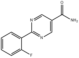 2-(2-Fluoro-phenyl)-pyrimidine-5-carboxylic acid amide 结构式
