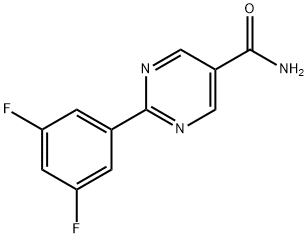 2-(3,5-Difluoro-phenyl)-pyrimidine-5-carboxylic acid amide 结构式