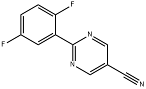 2-(2,5-Difluoro-phenyl)-pyrimidine-5-carbonitrile 结构式
