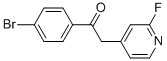 1-(4-BROMOPHENYL)-2-(2-FLUORO-4-PYRIDINYL)-ETHANONE 结构式
