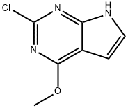 2-氯-4-甲氧基-7H-吡咯并[2,3-D]嘧啶 结构式