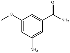 3-氨基-5-甲氧基苯甲酰胺 结构式