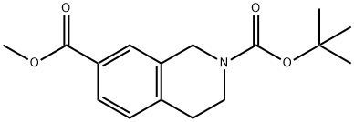 2-tert-Butyl 7-methyl 3,4-dihydroisoquinoline-2,7(1H)-dicarboxylate 结构式