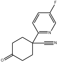 1-(5-FLUORO-2-PYRIDINYL)-4-OXO-CYCLOHEXANECARBONITRILE 结构式