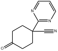 4-OXO-1-(2-PYRIMIDINYL)-CYCLOHEXANECARBONITRILE 结构式