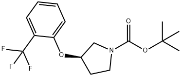 (R)-tert-Butyl 3-(2-(trifluoromethyl)phenoxy)pyrrolidine-1-carboxylate 结构式