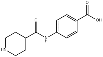 4-[(4-PIPERIDINYLCARBONYL)AMINO]-BENZOIC ACID 结构式
