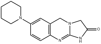 1,5-dihydro-7-(1-piperidinyl)-imidazo(2,1-b)quinazolin-2(3H)-one 结构式