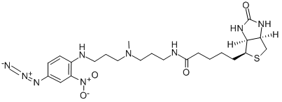 N-(4-AZIDO-2-NITROPHENYL)-N'-(3-BIOTINYLAMINO-PROPYL)-N'-METHYL-1,3-PROPANEDIAMINE ACETATE SALT 结构式