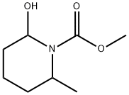 1-Piperidinecarboxylic  acid,  2-hydroxy-6-methyl-,  methyl  ester 结构式