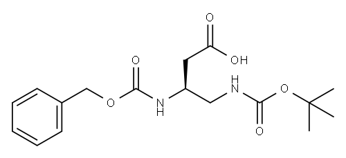 NΓ-BOC-NΒ-Z-D-3,4-二氨基丁酸 结构式
