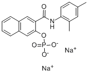 NAPHTHOL AS-MX PHOSPHATE DISODIUM SALT 结构式