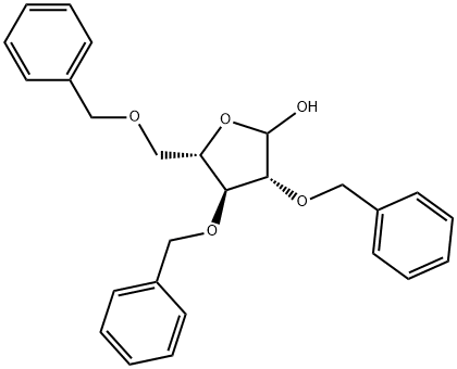 2,3,5-TRI-O-BENZYL-BETA-L-ARABINO-FURANOSE 结构式