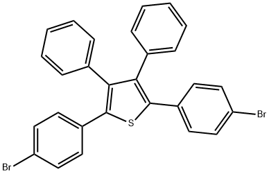 2,5-Bis-(4-Bromophenyl)-3.4-Diphenyl-thiphene  结构式